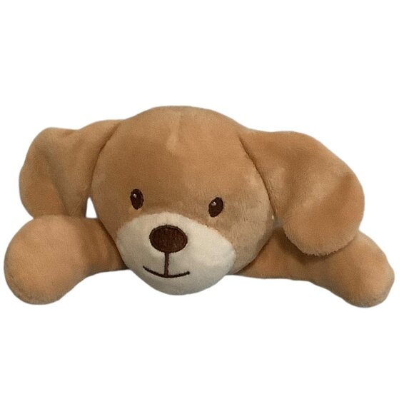 Crevent Baby Lovey Blanket Puppy Plush Head Knot Tails Star Pattern 14"x14" - Picture 3 of 11